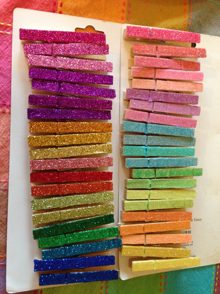 glitterclothespins
